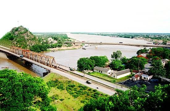 Ham Rong Bridge and Thanh Hoa City